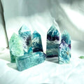Feather Fluorite Tower Crystals Wholesale Bulk Healing Stones Spiritual Crystal Tower Point for Fengshui Ornaments