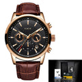 LIGE 9866 Men's Quartz Watch Luxury Waterproof Watch for Men with Chronograph Date Luminous Hands Fashion Sports Male Wristwatch