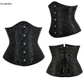 Height 30CM 11.8" Long Torso Belt Women Lace up Boned Vintage Underbust Corset Firmly Tummy Control Waist Trainer Bustier