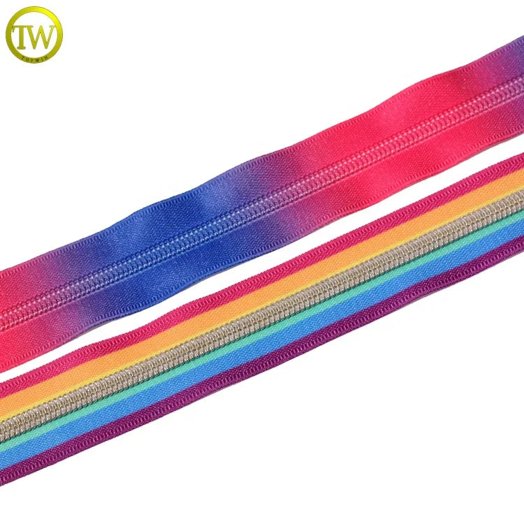 New Arrival Colorful Zipper Tape Teeth Clothing Accessory Reversible Nylon Close End Zipper for Handbags