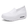 Women's Solid Colour Trend Shallow Mouth Casual Shoes Fly Woven Mesh Breathable Ladies Trainers Outdoor Ladies Comfortable Shoes