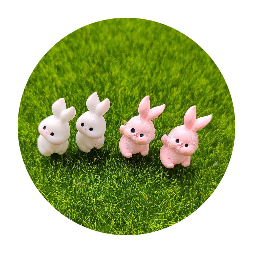 Mini Cute Little Rabbit Flat Back Resin Cabochon Scrapbooking DIY Jewelry Craft Decoration Accessories