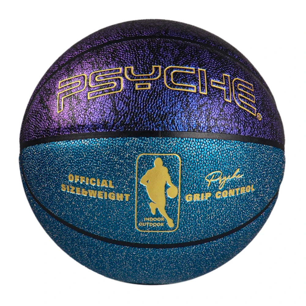 Customized Basketball Indoor Outdoor for Training with Your Logo Size 7 Metallic PU Custom Logo Metallic Brown