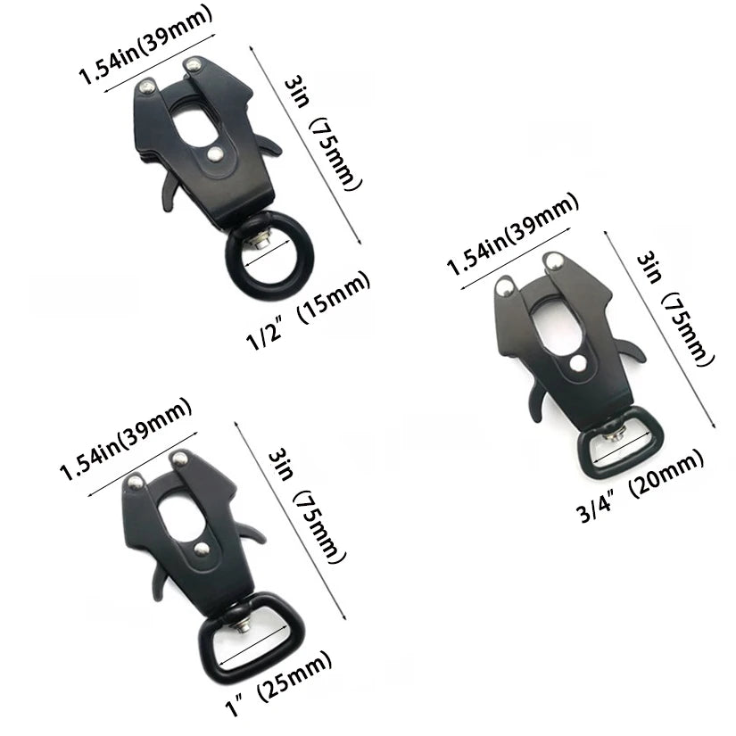 Aluminum Frog Swivel Carabiner Hook for Pet Leash Stamped Aviation Aluminum Carabiner Dog with Comfortable Design