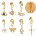 Gaby Non Piercing Navel Ring Stainless Steel Snake Clip on Belly Button Ring Faux Belly Piercing Wholesale Body Jewelry