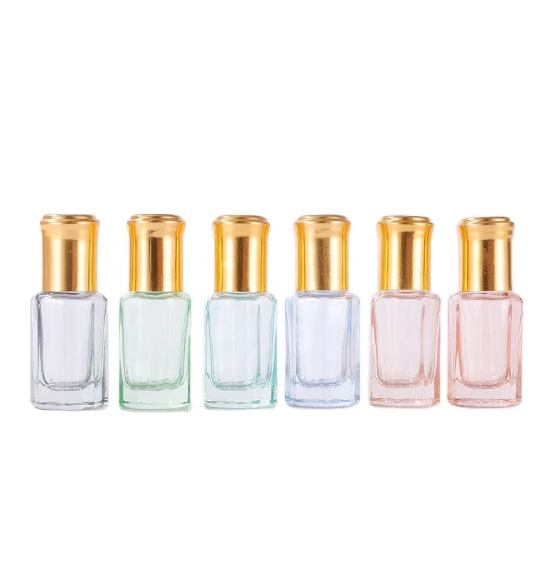 3ML/6ML Mini Essential Oil Perfume Bottle Roller Ball Thick Glass Roll on Durable for Travel Cosmetic Container
