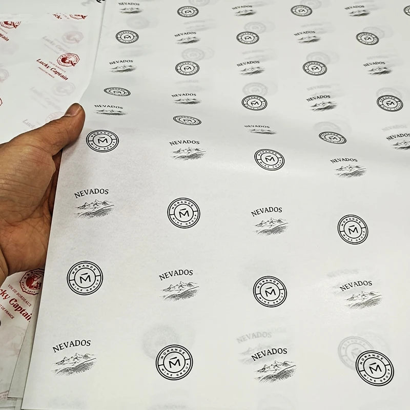 Custom Golden Logo Printed Wrapping Paper Sheets With Logo Gift Wrapping Paper Clothing Black Tissue Paper