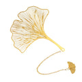 Customizable Metal Leaf Bookmarks with UV Printed Apricot Gold Hollow Maple Plant Vein Tassel Sets Casting Technique