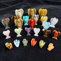 Bulk Wholesale Gemstone Jade Clear Quartz Angels Mixed Crystal Angel for Pendant