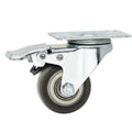 Top Plate 2 Inch Stainless Steel Swivel Caster Wheels with Brake Heavy Duty 10-35kg Load Capacity for Hospital & School Use