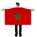 Promotional Double-Side Custom Morocco Cape Flag Fast Delivery 100% Polyester High Quality Banners Flags Made Durable Cloth