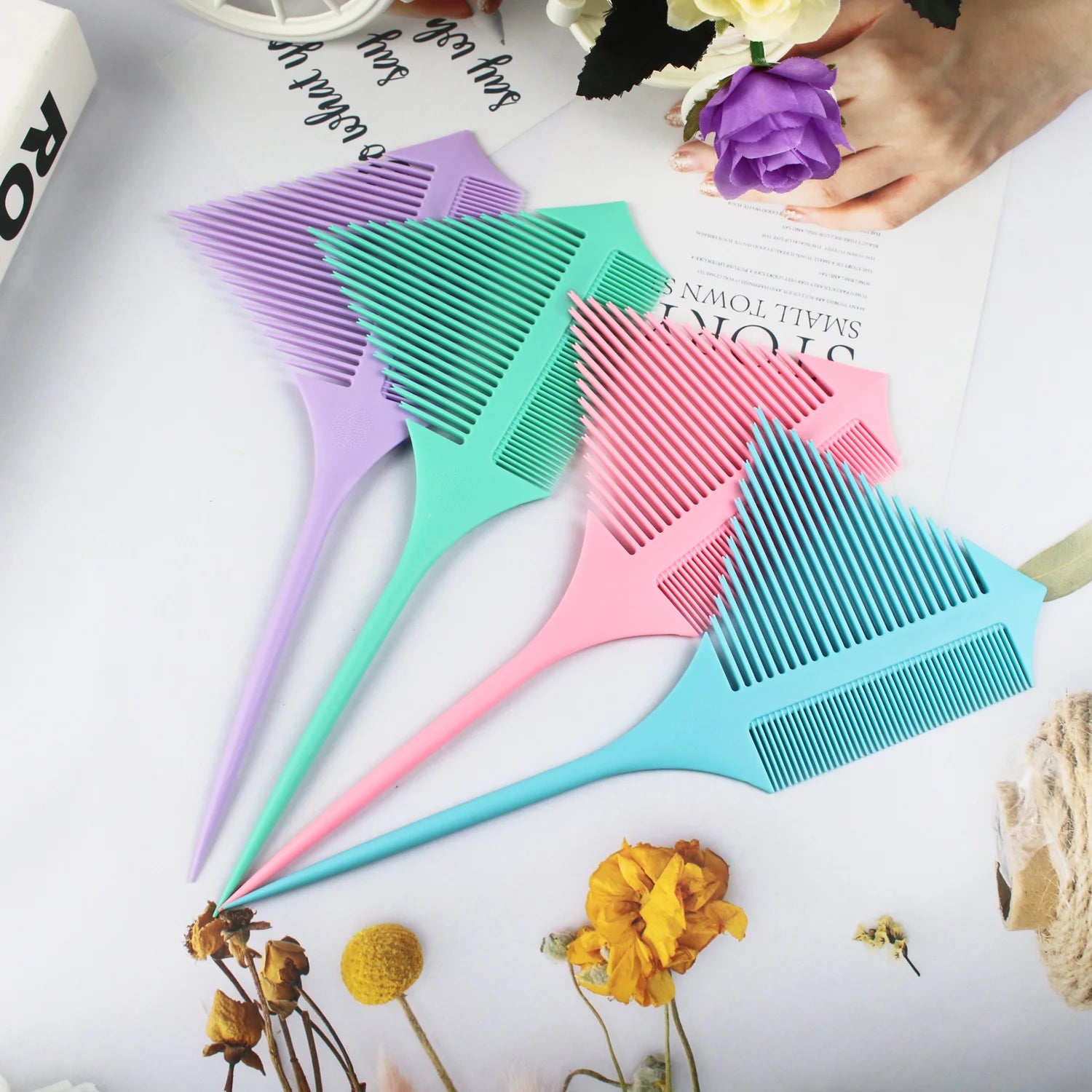 Multifunctional Salon DIY Laser Electric Rat Tail Lice Combs for Hair Dye Parting Weave Highlighting Foiling Styling Barber