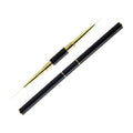 Black Metal Double Nail Art Brushes Liner Set Point Flower Pen Nail Tool Set Makeup Tools 2024 New Nail Art Liner Brush