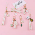 Cartoon Japan Small Daisy Flower Keychain for Women Key Chains Ring Bell Heart Lace Ribbon Car Bag Pendent Charm Accessories