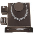 Dubai Bridal AAA Cubic Zirconia Luxury Jewellery  Necklace Nigeria Fashion Saudi Arabia Wedding Accessories Jewelry Sets  BN8238