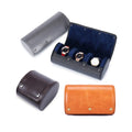 Custom Logo Vintage Real Genuine Cowhide Leather1 2 3 Slot Travel Watch Roll Case Gift Watches Storage Packaging Box Lower MOQ