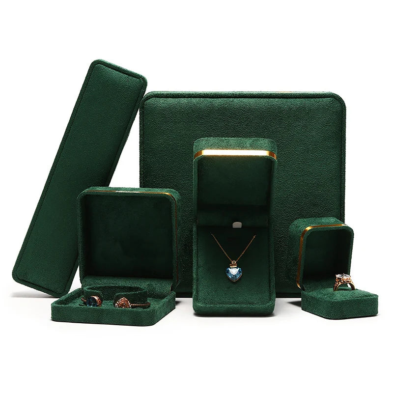 DIGU BH027A Suede Velvet Jewelry Boxes Wholesale Necklace Ring Pendant Bracelet Jewelry Gift Packaging Boxes