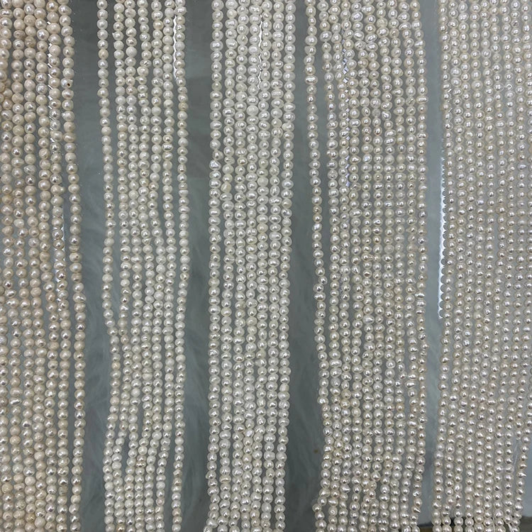 Y108 Wholesale 3-4mm Perlas Fresh Water Pearl Beads Accessories DIY Necklace Earring Bracelet Loose Pearls for Jewelry Making