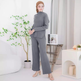Winter Clothes Set 2 Pieces for Muslim Women Knitted Sets Women Muslim Fashion Clothing