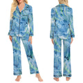 Print on Demand 3D Printing Women's Silk Satin Pajamas Set Female Sleep Two Piece Set Women's Plus Size Sleepwear Pajamas Suits