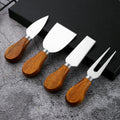 Acacia Wood Handle Cheese Tools Slicer Grater Butter Knives Cake Board Cutter Cheese Knife Set Stainless Steel Popular Kitchen