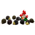10-pack Artificial Mini Hedgehog Mushroom 3D Resin Craft Decorative Garden Miniature OrnamentDIY Decoration Toy Accessory