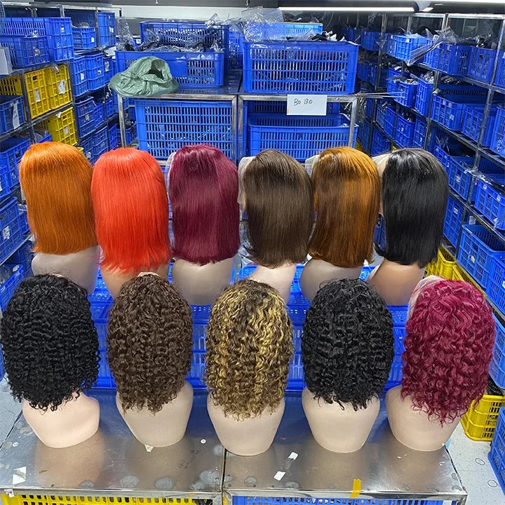 Glueless Short Bob Wigs Human Hair Lace Front Wig for Black Women SDD Vietnamese Bone Straight Raw Hair Hd Frontal Wigs