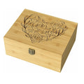 Decorative Bamboo Boxes With Hinged Lid and Latch for Memories of Relatives Precious Item Wooden Keepsake Box