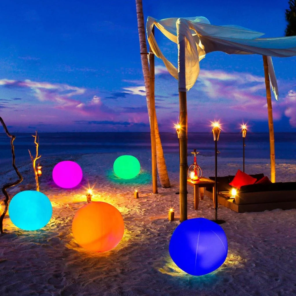 Water Play Equipment Entertainment Water Balloons Swimming Pool Toy 16 Colors Inflatable Led Glowing Beach Ball