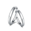 GR96 Custom Jewelry Wholesale Custom Simple Glossy Couple Ring for Men Women  Size Adjustable 925 Silver Wedding Lover Rings