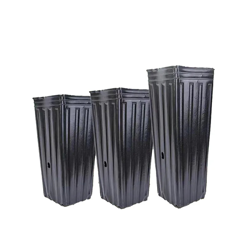 Cuboid 4 Inch 6 Inch Square Nursery Pots Plastic Plant Flower Pot for Succulents Cuttings Transplanting Seedlings