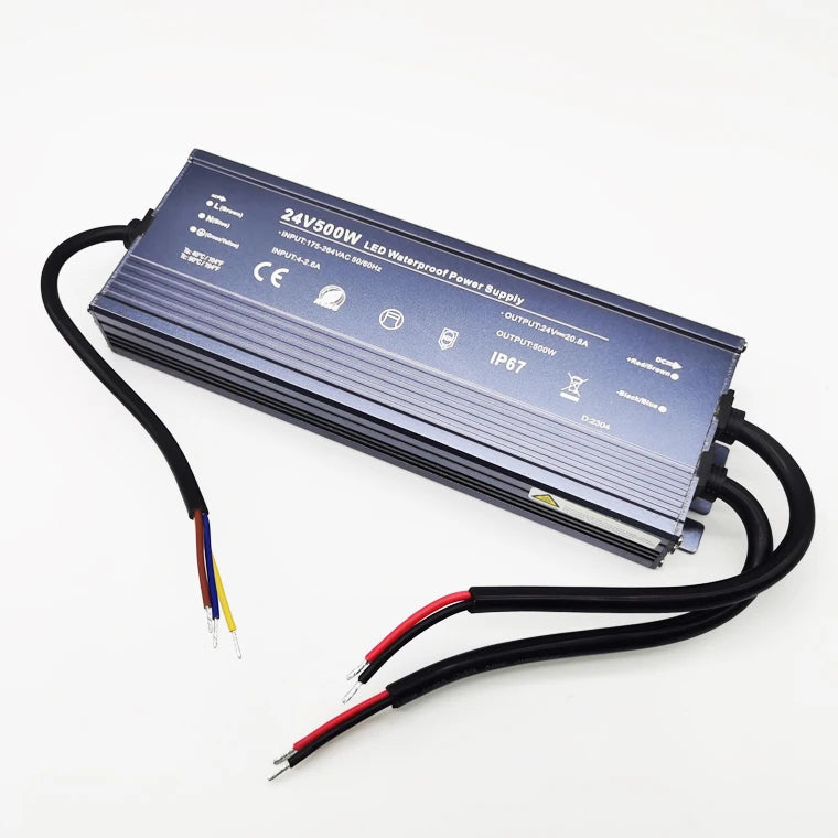 Quality Offer AC220V to DC12v 24V 500W 20.8A Outdoor IP67 Rainproof Waterproof Switching Led Power Supply