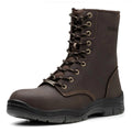 Men's High Leather Work Boots Steel Toe Cross-Border Safety Shoes for Autumn Anti-Smashing Anti-Piercing Anti-Slip