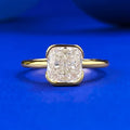 Everyday Wear 925 Sterling Silver 7*7mm Radiant Zircon Ring for Women