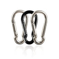 Factory Direct High Quality Metal  Zinc Spring Silver Climbing Carabiner Clips Plated Galvanized Snap Hook