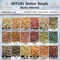 Miyuki Delica Beads 1.6 mm [18 Color Matte Metallic 3 ]10g Pack