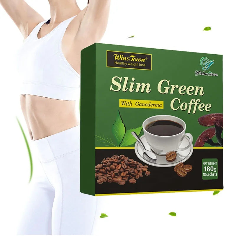 Private Label Slim Green Coffee Healthy Diet Control Instant Weight Loss Powder Ganoderma Coffee Slimming the Minceur Detox OEM