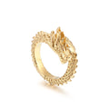 KALEN Wholesale Anillos Stainless Steel Finger Silver Black 18k Gold Plated Rings Retro Dragon Ring for Men