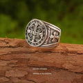 Hot Selling European and American Rock Personality Cross Letter Stainless Steel Ring Men's Ring