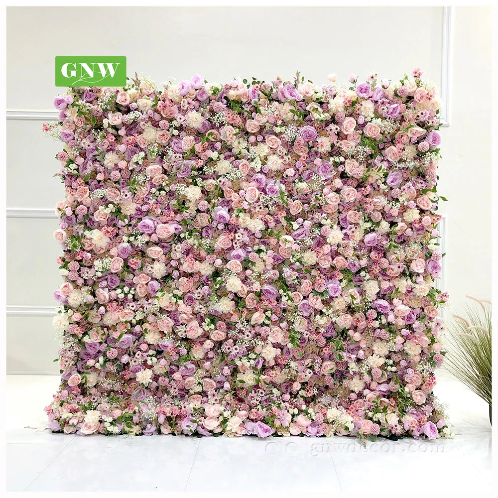 GNW Wedding Decorations  Flower Supplies Artificial Rose Flower Wall Backdrop Flower Panel Wedding Decoration