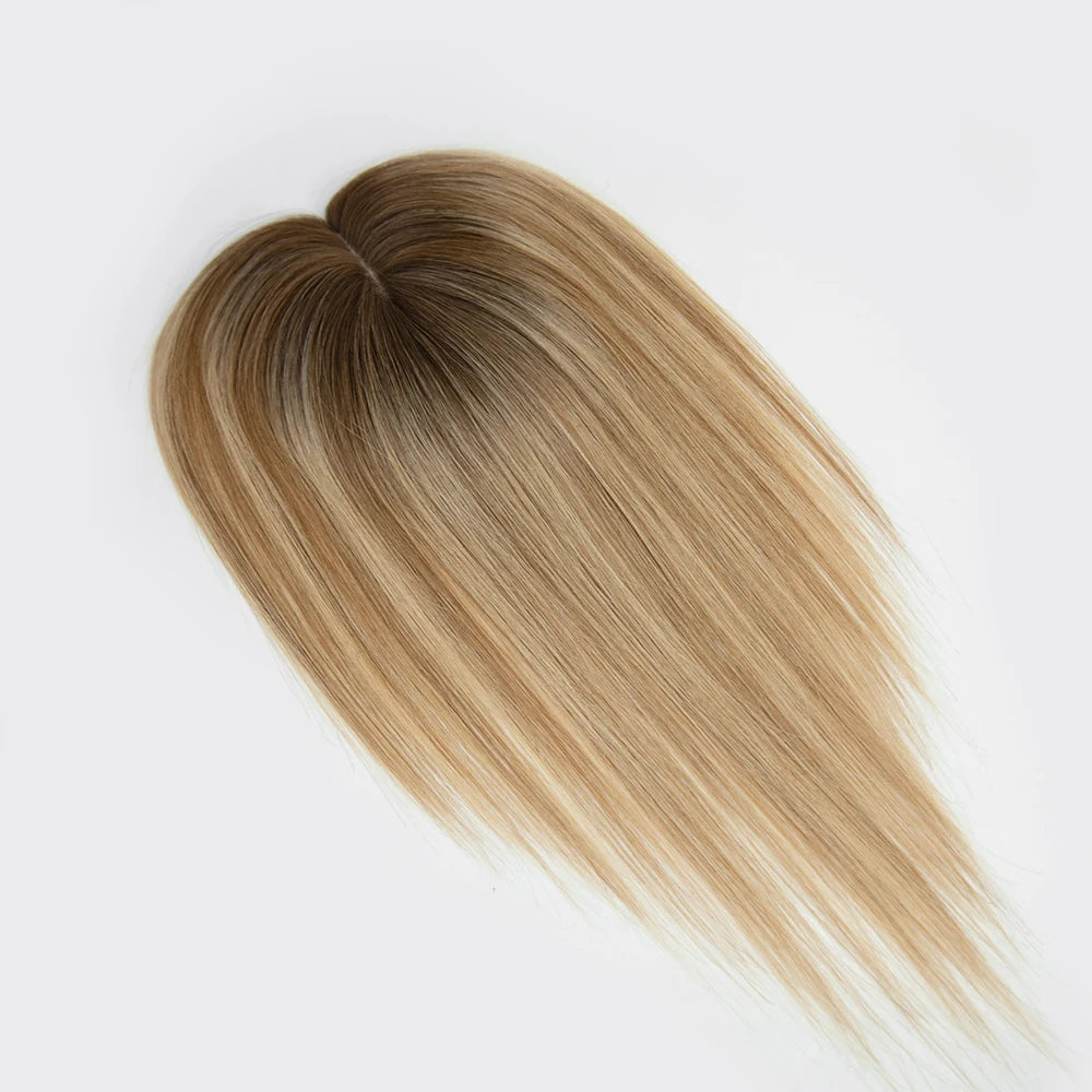 2024 Grade 12A Hair Raw  Clip in No Tangle  Hair Piece Silk Base Hair Topper Silicone Straw Toppers