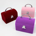 Hot Sale Flannelette  Gift Jewelry Box Rectangle Shape  Necklace Earrings  Ring  Packing Box