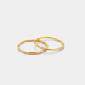 Fashion Jewelry Cubic Zirconia Ring Minimalist Stainless Steel Stackable Zircon Ring 18K Gold Plated Couple Trendy YF2724