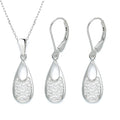 Simple Exaggeration Full Drill Oval Drop Earrings Korean Necklace