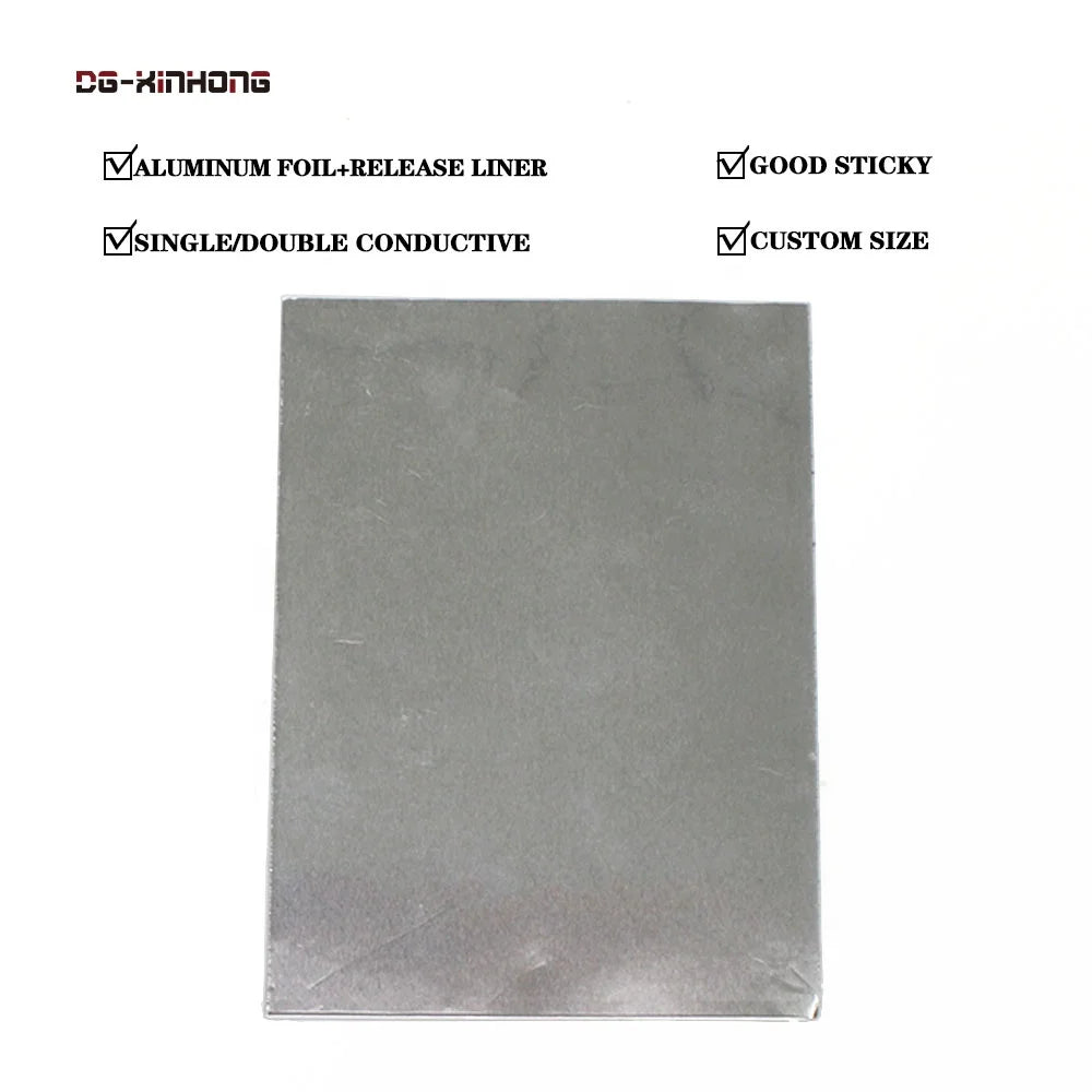 2- Die Cutting High Temperature Heat Resistant HAVC Single Double Side Conductive Adhesive Aluminum Foil Tape Dots Discs Sheet