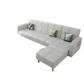 Fabric Sofa Bed Dual-purpose Foldable Living Room Rental Room Technology Fabric Sofa Modern Minimalist Small Unit Nordic Style