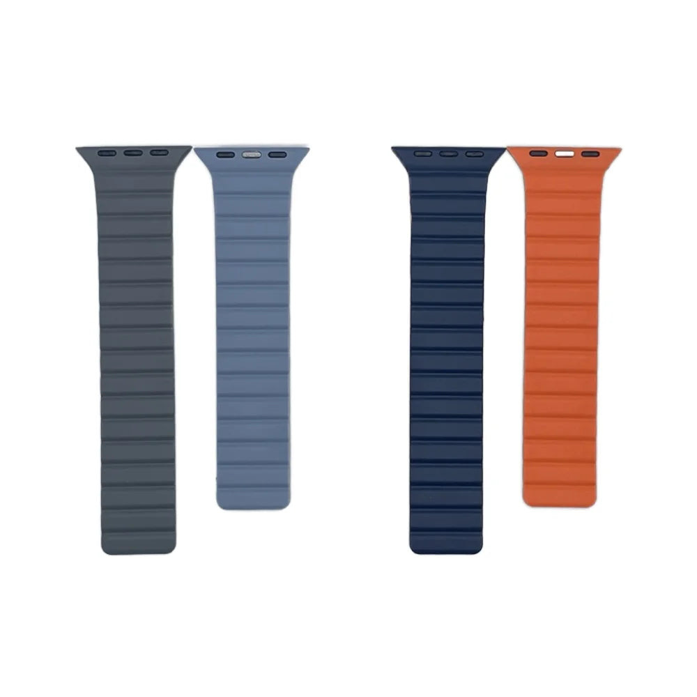 Custom Size Soft Anti Slip Silicon Watch Bands Silicone Magnetic Smart Watch Straps