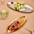Factory Wholesale Stainless Steel Oval Plate Towel Jewelry Metal Serving Tray for Home Hotel Restaurant