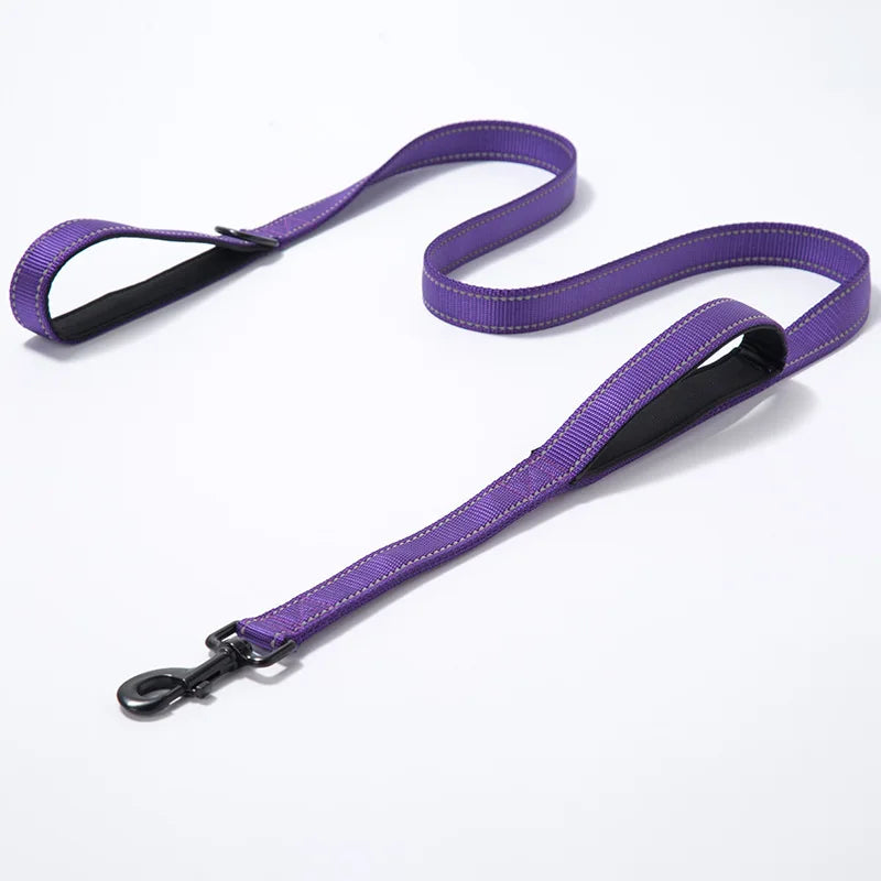 Kingtale Dog Leash Long Traffic Padded Two Handle Heavy Duty Double Handles Lead for Control Safety Training for Pets