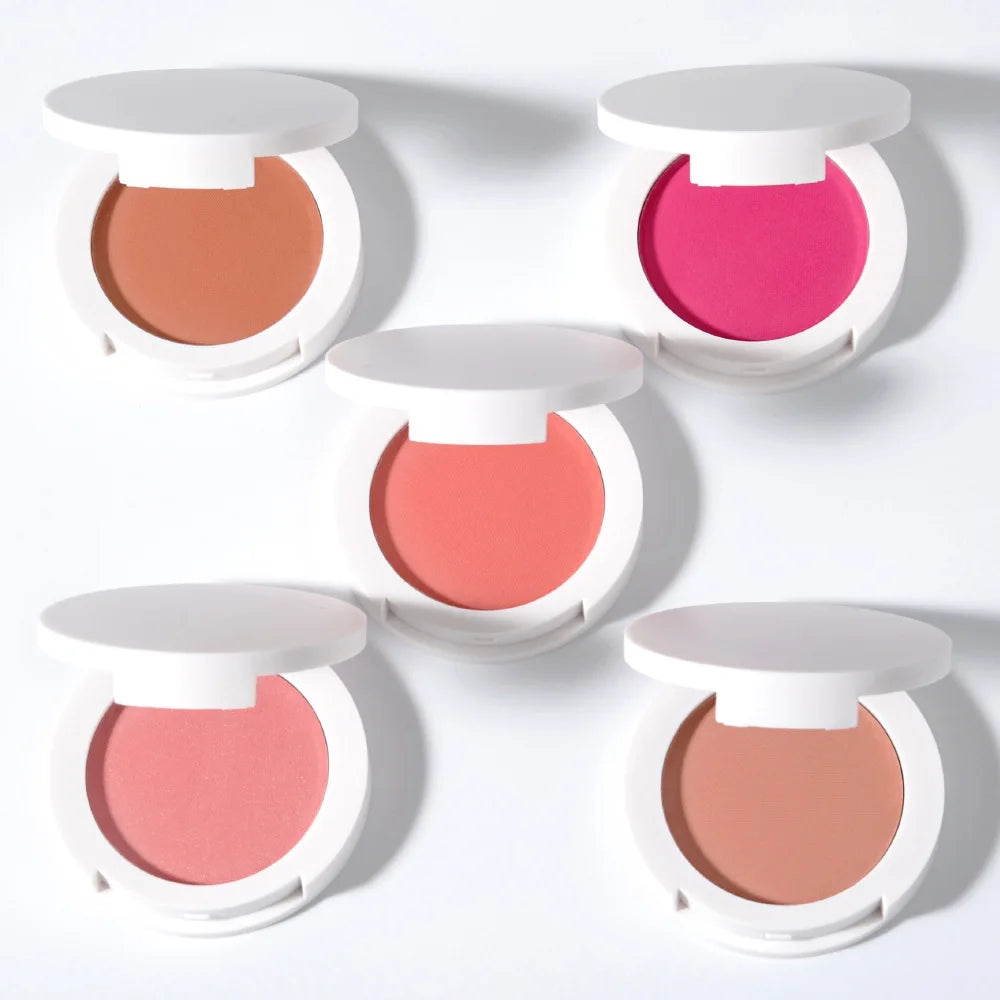No logo Blush Palette Face Blusher Makeup Cosmetics Private Label Heart Shape Blush on Powder Blush Highlighter Palette